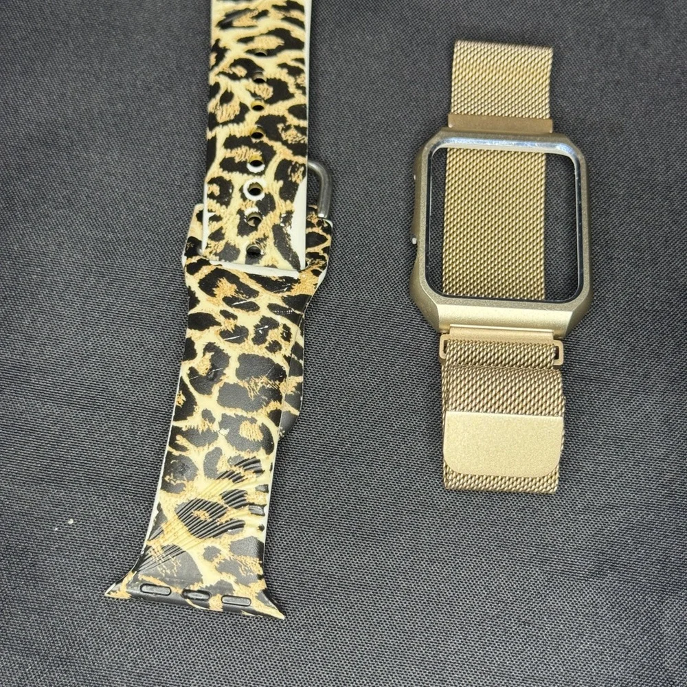 Apple Watch Leopard Print and Gold Watch Bands Bundle | NIP | 38/40/41mm